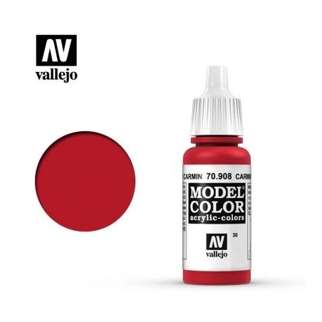 VAL70908 Vallejo Carmine Red   17ml