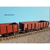 EX23981A+B  Set met 2 open goederenwagens NMBS UIC II 2289035 EUROP en B 2289007 EUROP – bruin periode III