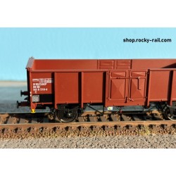 EX23981A+B  Set met 2 open goederenwagens NMBS UIC II 2289035 EUROP en B 2289007 EUROP – bruin periode III