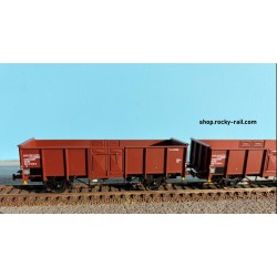 EX23982A+B Set avec tombereaux 2 SNCB .E EUROP Nr.501 8 530-9 et .E EUROP Nr.501 8 518-4  - brun époque III