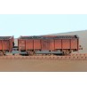 EX23980KA+B Set with 2 SNCB open freight cars UIC II B 2289135 and B 2289167 with real coal load