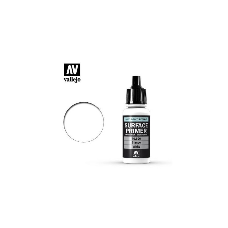 VAL70600 Vallejo White Surface Primer 17ml