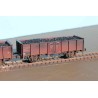 EX23982KA+B Set with 2 SNCB open freight cars, .E EUROP Nr.501 8 530-9 and .E EUROP Nr.501 8 518-4  + real coal load