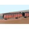 EX23982KA+B Set with 2 SNCB open freight cars, .E EUROP Nr.501 8 530-9 and .E EUROP Nr.501 8 518-4  + real coal load