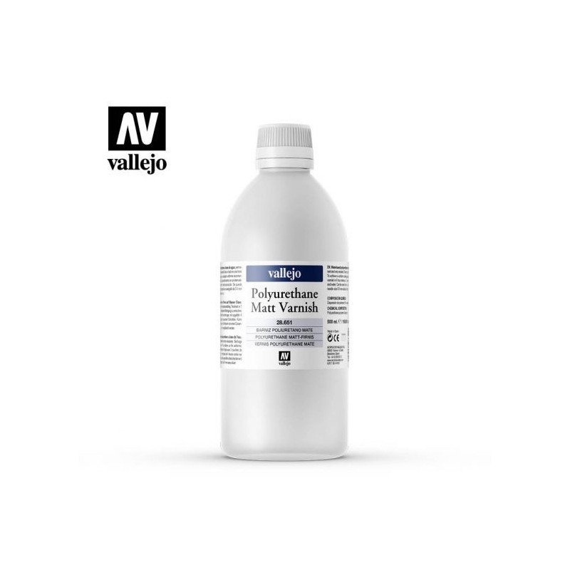 VAL28651 Vallejo Barniz vernis mat  500ml