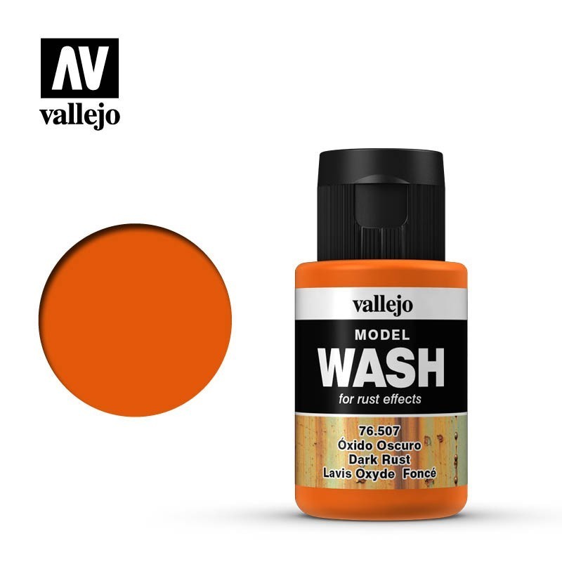 VAL76507 Vallejo Model wash dark rust 35ml